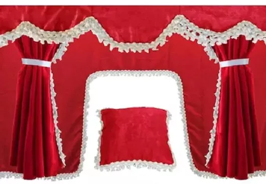 Σετ Βελούδινες Κουρτίνες 7 Τεμαχίων Φορτηγό Κόκκινο