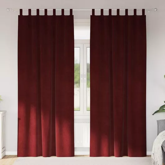 vidaXL Κουρτίνα Συσκότισης με Τιράντες Κόκκινο 140x260cm