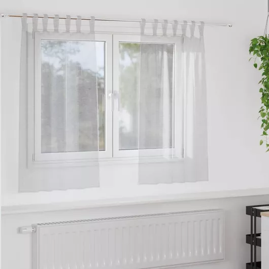 vidaXL Κουρτίνα με Τιράντες Γκρι 140x140cm