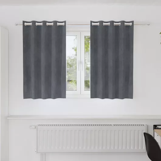 vidaXL Κουρτίνα Συσκότισης Παραθύρου με Τρουκς Γκρι 140x140cm