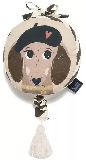 La Millou Διακοσμητικό Μαξιλάρι Κούνιας Pierre The Dog με Μουσική Μπεζ