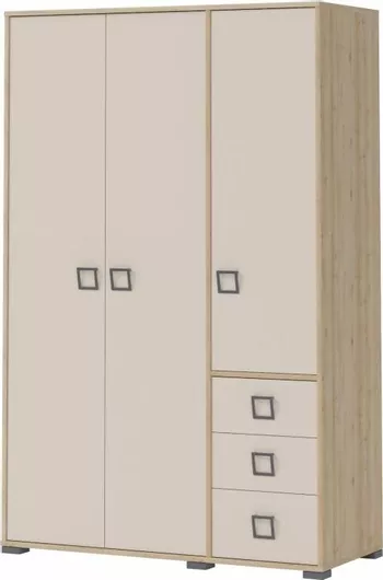 Παιδική Ντουλάπα Riddle Τρίφυλλη 126x56x198cm - 6d93807b