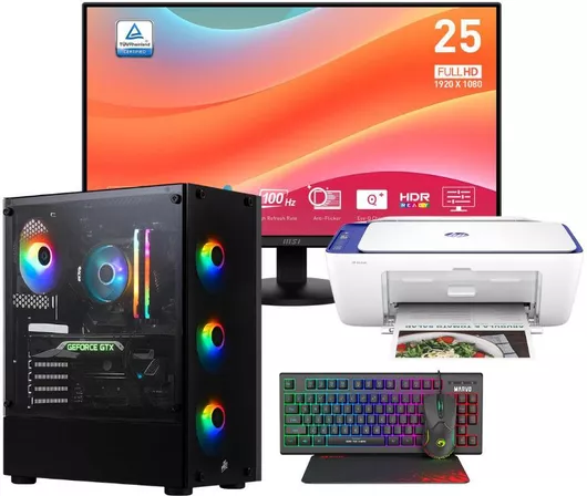 Vengeance Infinity-E8 Desktop PC Athlon-3000G/8GB DDR4/240GB SSD/No OS + HP DeskJet 2821e με Πληκτρολόγιο US με Οθόνη MSI Pro MP252L