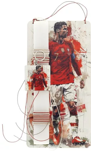 Πασχαλινή Λαμπάδα Ξύλινο Διακοσμητικό Θέμα Ρονάλντο Αγόρια Πλ-2574 Υ.32 Π.15cm Bellissimo Bls-pl-2574