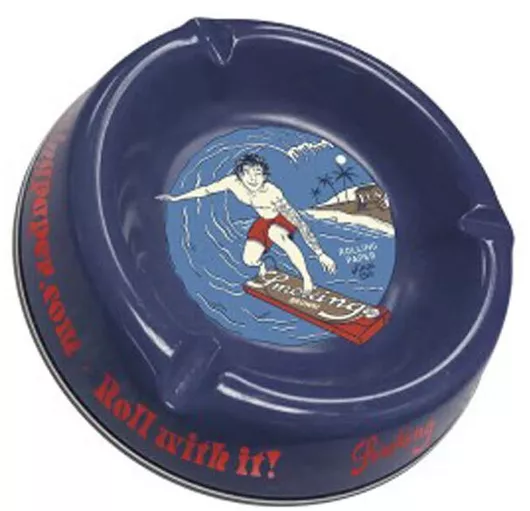 Smoking Τασάκι Μεταλλικό Μαύρο Large Blue Surf 20cm