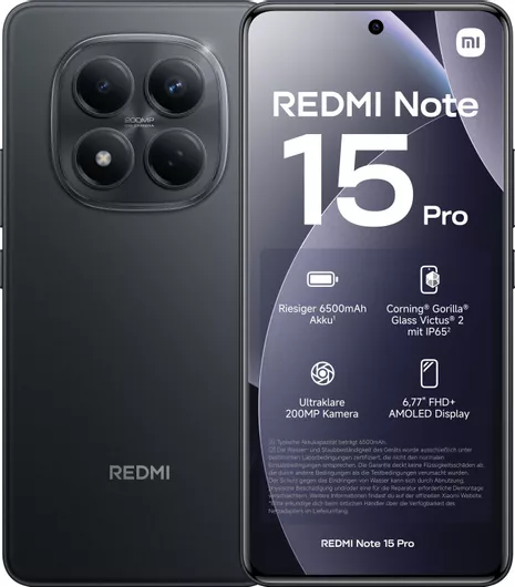 Xiaomi Redmi Note 15 Pro 4G 8GB 256GB Black