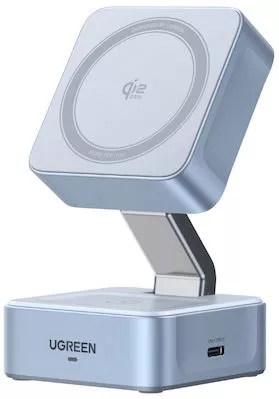 Ugreen Ασύρματος Φορτιστής W752 Qi2 GaN με Θύρα USB-C και Καλώδιο USB-C 25W Γκρι