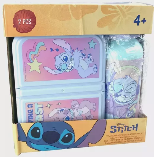 Disney Lilo Stitch Gim 552-04250 Σετ Δοχείο Φαγητού & Μπουκάλι 520ml