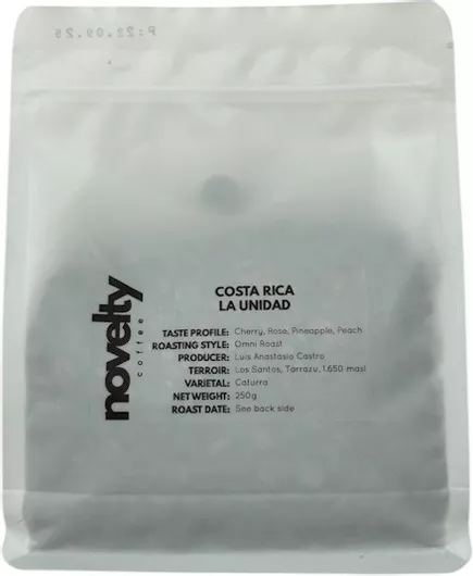 Novelty Coffee Καφές Espresso Costa Rica La Unidad σε Κόκκους 250gr