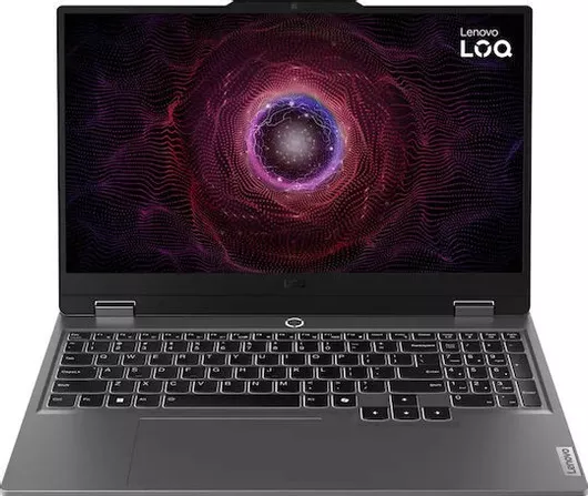 Lenovo LOQ 15ARP9 Laptop 15.6" IPS FHD 144Hz Ryzen 5-7235HS / 12GB / 512GB SSD / GeForce RTX 4050 / W11 Home Luna Grey US Keyboard