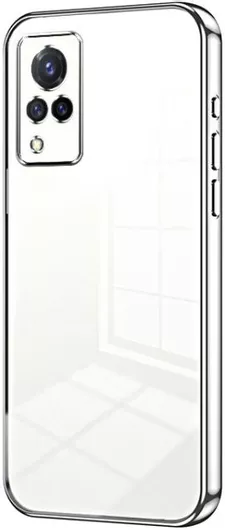 Θήκη για vivo S9 Transparent Plating Fine Hole Phone Case(Silver)