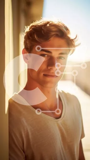 Intra Συλλεκτικό Ξύλινο Παζλ Plywood  4mm - Εικόνα ενός νεαρού άνδρα που στέκεται με τα χέρια στις τσέπες Σε Ξύλινο Κουτί - Διαστάσεις Puzzle: 10x10 cm – 25 κομμάτια