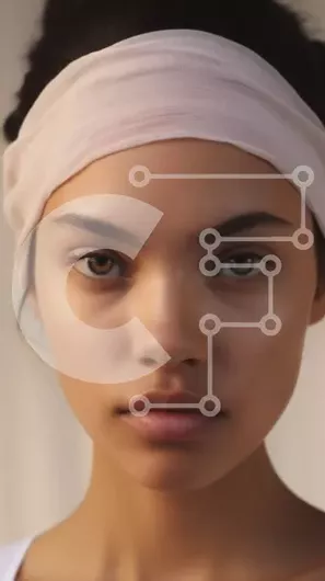 Intra Συλλεκτικό Ξύλινο Παζλ Plywood  4mm - Πορτρέτο μιας νεαρής γυναίκας από κοντά Σε Ξύλινο Κουτί - Διαστάσεις Puzzle: 10x10 cm – 25 κομμάτια