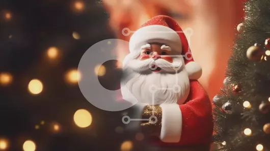 Intra Συλλεκτικό Ξύλινο Παζλ Plywood  4mm - Ειδώλιο Άγιου Βασίλη μπροστά από τα χριστουγεννιάτικα δέντρα Σε Ξύλινο Κουτί - Διαστάσεις: 10x10 cm – 25 κομμάτια