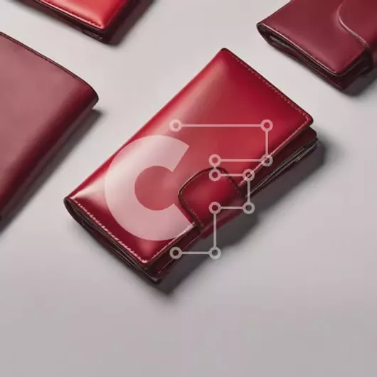Intra Συλλεκτικό Ξύλινο Παζλ Plywood  4mm - Κόκκινα δερμάτινα πορτοφόλια σε λευκή επιφάνεια Σε Ξύλινο Κουτί - Διαστάσεις: 10x10 cm – 25 κομμάτια