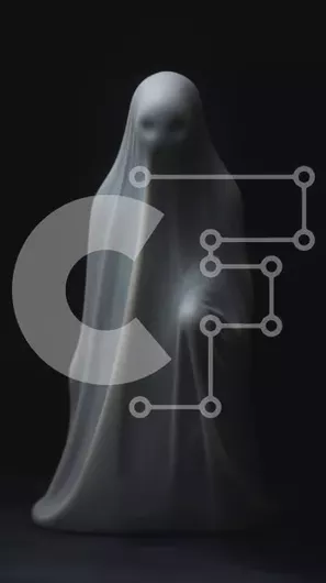 Intra Συλλεκτικό Ξύλινο Παζλ Plywood  4mm - Μυστηριώδης Λευκή Φιγούρα που κάθεται στο σκοτάδι Σε Ξύλινο Κουτί - Διαστάσεις Puzzle: 10x10 cm – 25 κομμάτια