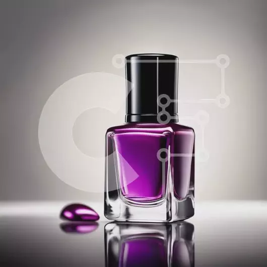 Intra Συλλεκτικό Ξύλινο Παζλ Plywood  4mm - Κομψό και μοντέρνο μωβ μπουκάλι βερνίκι νυχιών Passion Σε Ξύλινο Κουτί - Διαστάσεις: 10x10 cm – 25 κομμάτια