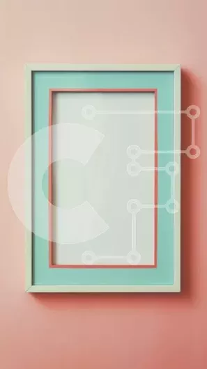 Intra Συλλεκτικό Ξύλινο Παζλ Plywood  4mm - Κενό λευκό πλαίσιο που κρέμεται σε ροζ τοίχο Σε Ξύλινο Κουτί - Διαστάσεις Puzzle: 10x10 cm – 25 κομμάτια