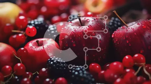 Intra Συλλεκτικό Ξύλινο Παζλ Plywood  4mm - Διάφορα φρέσκα φρούτα - Μήλα, βατόμουρα και σμέουρα Σε Ξύλινο Κουτί - Διαστάσεις: 10x10 cm – 25 κομμάτια