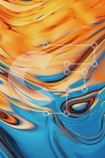 Intra Συλλεκτικό Ξύλινο Παζλ Plywood  4mm - Πολύχρωμο υγρό στροβιλισμού φόντο Σε Ξύλινο Κουτί - Διαστάσεις Puzzle: 10x10 cm – 25 κομμάτια