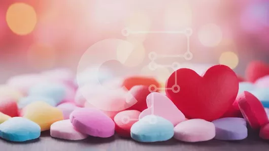 Intra Συλλεκτικό Ξύλινο Παζλ Plywood  4mm - Πολύχρωμα μπαστούνια καραμελών σε σχήμα καρδιάς σε ξανθό ξύλο Σε Ξύλινο Κουτί - Διαστάσεις: 10x10 cm – 25 κομμάτια