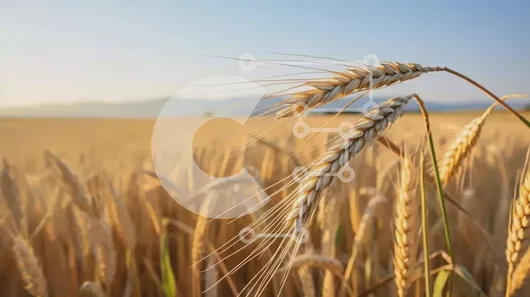 Intra Συλλεκτικό Ξύλινο Παζλ Plywood  4mm - Ώριμα στάχυα σε ένα χωράφι με βουνά στο φόντο Σε Ξύλινο Κουτί - Διαστάσεις: 10x10 cm – 25 κομμάτια