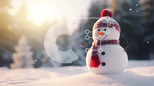 Intra Συλλεκτικό Ξύλινο Παζλ Plywood  4mm - Χιονάνθρωπος που απολαμβάνει τη χειμερινή περίοδο Σε Ξύλινο Κουτί - Διαστάσεις Puzzle: 10x10 cm – 25 κομμάτια