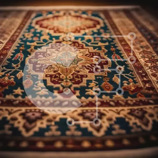 Intra Συλλεκτικό Ξύλινο Παζλ Plywood  4mm - Όμορφο παραδοσιακό περσικό χαλί με ζωηρό λουλουδάτο σχέδιο Σε Ξύλινο Κουτί - Διαστάσεις Puzzle: 10x10 cm – 25 κομμάτια