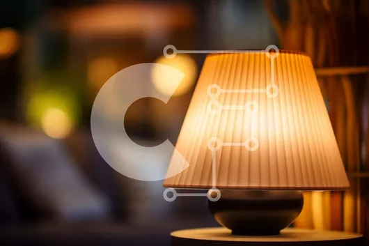 Intra Συλλεκτικό Ξύλινο Παζλ Plywood  4mm - Δωμάτιο με χαμηλό φωτισμό με επιτραπέζιο φωτιστικό Σε Ξύλινο Κουτί - Διαστάσεις Puzzle: 10x10 cm – 25 κομμάτια