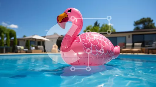 Intra Συλλεκτικό Ξύλινο Παζλ Plywood  4mm - Όμορφη εικόνα ενός ροζ φλαμίνγκο σε μια πισίνα Σε Ξύλινο Κουτί - Διαστάσεις: 10x10 cm – 25 κομμάτια