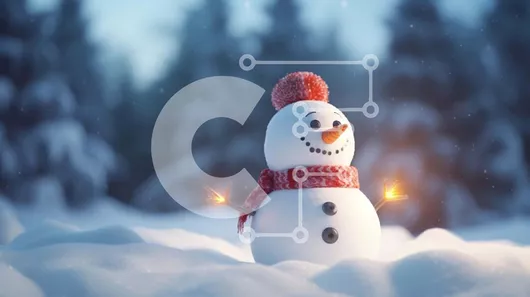 Intra Συλλεκτικό Ξύλινο Παζλ Plywood  4mm - Χιονάνθρωπος με βεγγαλικά στο χιόνι Σε Ξύλινο Κουτί - Διαστάσεις Puzzle: 10x10 cm – 25 κομμάτια