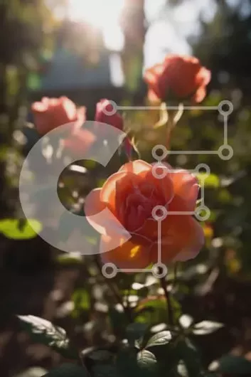 Intra Συλλεκτικό Ξύλινο Παζλ Plywood  4mm - Όμορφη εικόνα ενός ροζ τριαντάφυλλου σε έναν κήπο Σε Ξύλινο Κουτί - Διαστάσεις: 10x10 cm – 25 κομμάτια