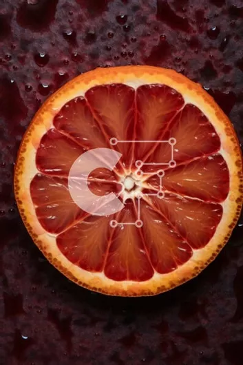 Intra Συλλεκτικό Ξύλινο Παζλ Plywood  4mm - Ζουμερά μισά γκρέιπφρουτ σε σταγόνες νερού Σε Ξύλινο Κουτί - Διαστάσεις: 10x10 cm – 25 κομμάτια