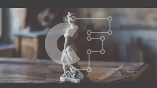 Intra Συλλεκτικό Ξύλινο Παζλ Plywood  4mm - Καλλιτεχνικό λευκό άγαλμα κομψής γυναίκας Σε Ξύλινο Κουτί - Διαστάσεις Puzzle: 10x10 cm – 25 κομμάτια