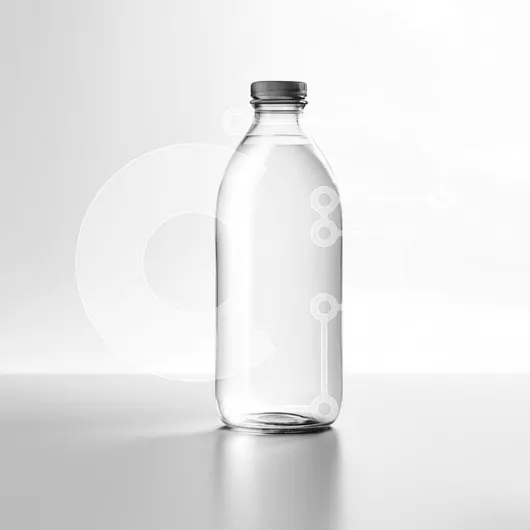 Intra Συλλεκτικό Ξύλινο Παζλ Plywood  4mm - Όμορφη εικόνα ενός διαφανούς γυάλινου μπουκαλιού με ασημένιο καπάκι Σε Ξύλινο Κουτί - Διαστάσεις: 10x10 cm – 25 κομμάτια