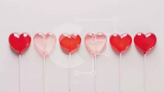 Intra Συλλεκτικό Ξύλινο Παζλ Plywood  4mm - Σειρά από γλειφιτζούρια σε σχήμα καρδιάς σε διάφορα χρώματα Σε Ξύλινο Κουτί - Διαστάσεις: 10x10 cm – 25 κομμάτια