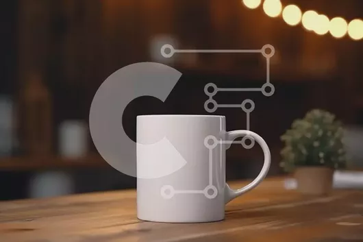 Intra Συλλεκτικό Ξύλινο Παζλ Plywood  4mm - Λευκή κούπα καφέ σε ξύλινο τραπέζι με περσίδες Σε Ξύλινο Κουτί - Διαστάσεις Puzzle: 10x10 cm – 25 κομμάτια