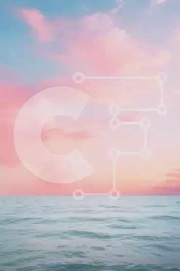 Intra Συλλεκτικό Ξύλινο Παζλ Plywood  4mm - Εκπληκτικό ηλιοβασίλεμα πάνω από τον ήρεμο ωκεανό με ροζ και μπλε σύννεφα Σε Ξύλινο Κουτί - Διαστάσεις: 10x10 cm – 25 κομμάτια