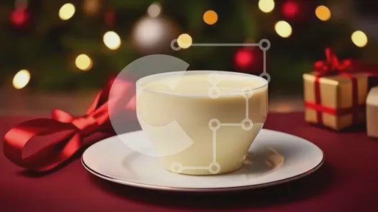 Intra Συλλεκτικό Ξύλινο Παζλ Plywood  4mm - Φλιτζάνι γάλα με σαντιγί και χριστουγεννιάτικο δέντρο Σε Ξύλινο Κουτί - Διαστάσεις: 10x10 cm – 25 κομμάτια