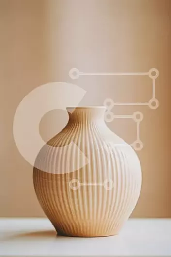 Intra Συλλεκτικό Ξύλινο Παζλ Plywood  4mm - Κομψό βάζο με υφή Σε Ξύλινο Κουτί - Διαστάσεις: 10x10 cm – 25 κομμάτια