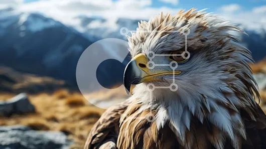 Intra Συλλεκτικό Ξύλινο Παζλ Plywood  4mm - Majestic Eagle σκαρφαλωμένος στο Rocky Outcropping Σε Ξύλινο Κουτί - Διαστάσεις: 10x10 cm – 25 κομμάτια