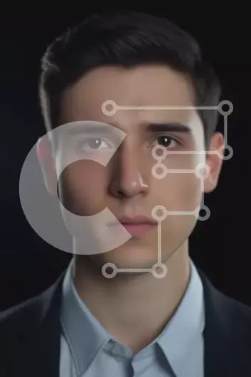 Intra Συλλεκτικό Ξύλινο Παζλ Plywood  4mm - Πορτρέτο ενός νεαρού άνδρα Σε Ξύλινο Κουτί - Διαστάσεις Puzzle: 10x10 cm – 25 κομμάτια