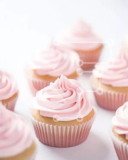 Intra Συλλεκτικό Ξύλινο Παζλ Plywood  4mm - Στοίβα cupcakes με ροζ γλάσο Σε Ξύλινο Κουτί - Διαστάσεις: 10x10 cm – 25 κομμάτια