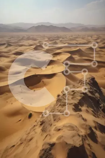 Intra Συλλεκτικό Ξύλινο Παζλ Plywood  4mm - Εκπληκτική εικόνα των αμμοθινών στην έρημο σε μια καθαρή μέρα Σε Ξύλινο Κουτί - Διαστάσεις: 10x10 cm – 25 κομμάτια