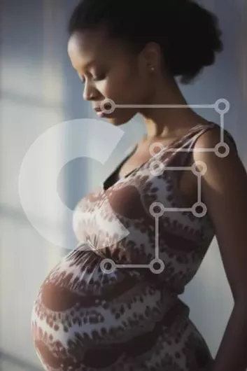 Intra Συλλεκτικό Ξύλινο Παζλ Plywood  4mm - Έγκυος γυναίκα που συλλογίζεται από το παράθυρο Σε Ξύλινο Κουτί - Διαστάσεις Puzzle: 10x10 cm – 25 κομμάτια