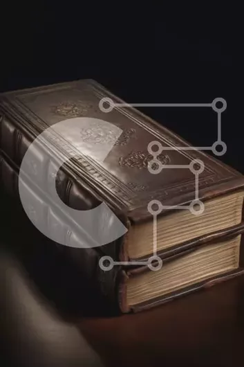 Intra Συλλεκτικό Ξύλινο Παζλ Plywood  4mm - Κομψό καφέ δερμάτινο βιβλίο με περίπλοκα σχέδια εξωφύλλων και χρυσές σελίδες Σε Ξύλινο Κουτί - Διαστάσεις: 10x10 cm – 25 κομμάτια