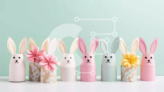 Intra Συλλεκτικό Ξύλινο Παζλ Plywood  4mm - Πολύχρωμα χάρτινα λαγουδάκια για το Πάσχα και τις ειδικές περιστάσεις Σε Ξύλινο Κουτί - Διαστάσεις Puzzle: 10x10 cm – 25 κομμάτια