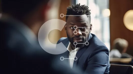 Intra Συλλεκτικό Ξύλινο Παζλ Plywood  4mm - Πορτρέτο ενός επιχειρηματία που ελέγχει το τηλέφωνό του σε ένα εστιατόριο Σε Ξύλινο Κουτί - Διαστάσεις Puzzle: 10x10 cm – 25 κομμάτια