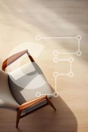 Intra Συλλεκτικό Ξύλινο Παζλ Plywood  4mm - Μοντέρνα πολυθρόνα σε μινιμαλιστικό εσωτερικό Σε Ξύλινο Κουτί - Διαστάσεις Puzzle: 10x10 cm – 25 κομμάτια