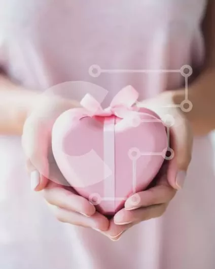 Intra Συλλεκτικό Ξύλινο Παζλ Plywood  4mm - Ρομαντικό δώρο του Αγίου Βαλεντίνου - Ροζ κουτί σε σχήμα καρδιάς με κόκκινες κορδέλες Σε Ξύλινο Κουτί - Διαστάσεις: 10x10 cm – 25 κομμάτια